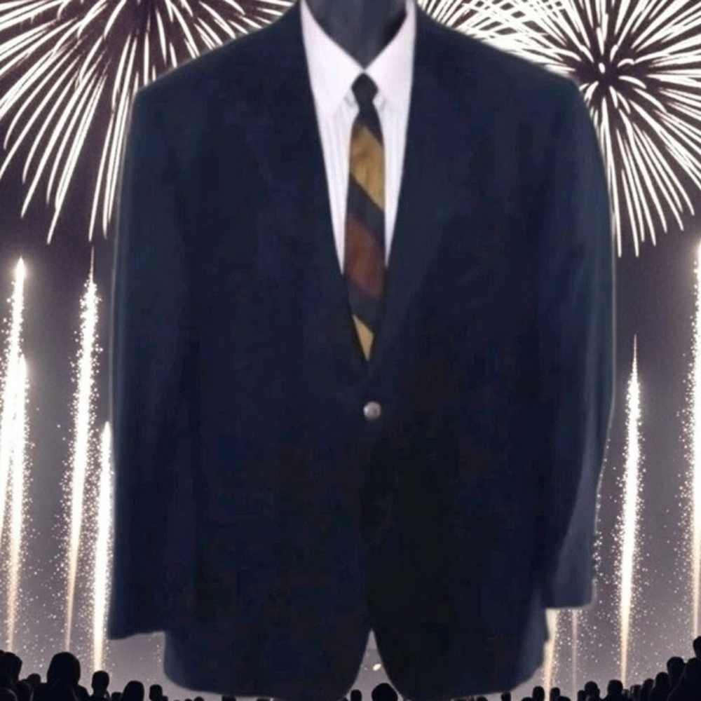 RALPH LAUREN Timeless Executive Black Blazer, 44R